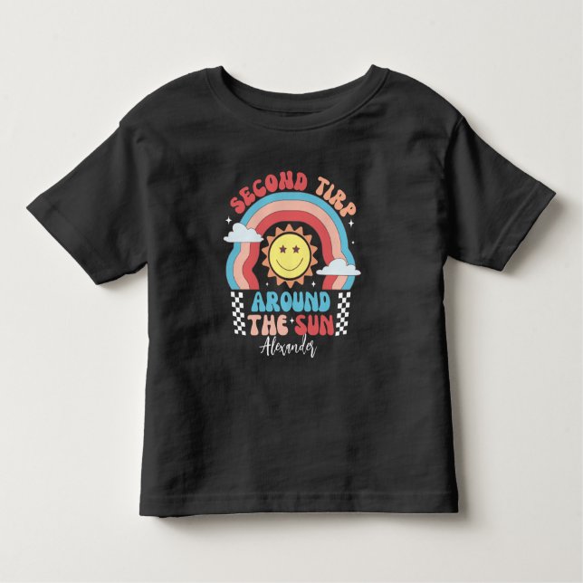Camiseta Infantil Segunda viagem em volta do SEGUNDO ANIVERSÁRIO SUN (Frente)