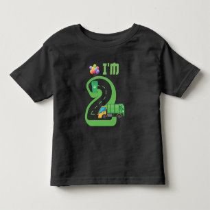 Camiseta Infantil segundo aniversário De Caminhão De Lixo De 2 Ano