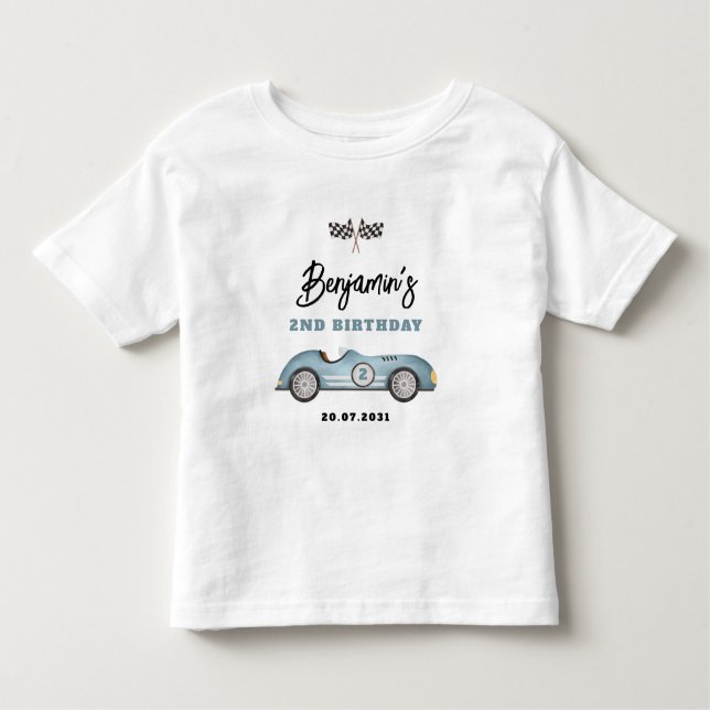 Camiseta Infantil Segundo aniversário de dois moinhos rápidos com ca (Frente)