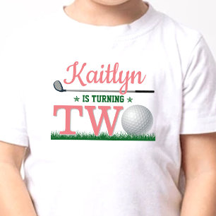 Camiseta Infantil Segundo aniversário de Golfe