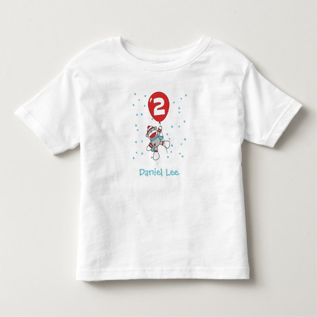 Camiseta Infantil Segundo aniversário do Macaco Toddler T-shirt (Frente)
