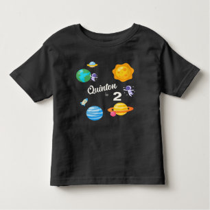 Camiseta Infantil Segundo aniversário dos Planetas Astronautas