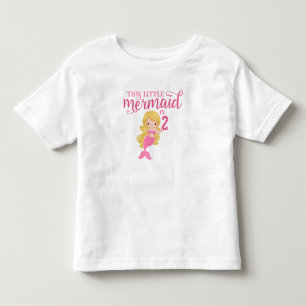Camiseta Infantil Segundo aniversário louro da sereia