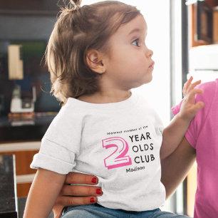 Camiseta Infantil segundo aniversário   Personalizado Com Dois Anos