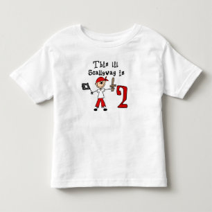 Camiseta Infantil Segundo aniversário Pirate Stick
