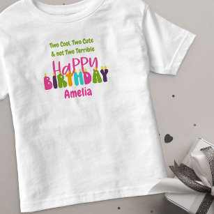 Camiseta Infantil segundo aniversário Um Dia Maravilhoso Velas Color