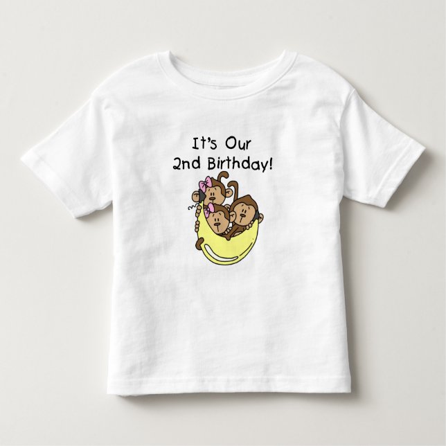 Camiseta Infantil Segundo Triplets - Duas Meninas e um Menino (Frente)