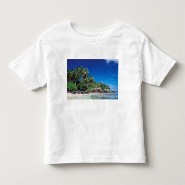 Camiseta Infantil Seicheles, Ilha Mahe, Praia de Anse Royale.2 (Frente)