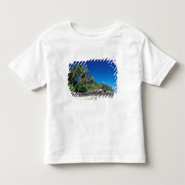 Camiseta Infantil Seicheles, Ilha Mahe, Praia de Anse Royale.2 (Frente)