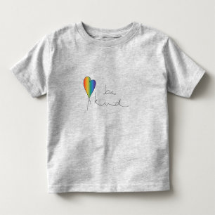 Camiseta Infantil Seja Bonito, Bondade, Coração Arco-Íris, T-shir
