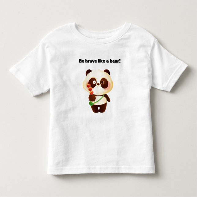 Camiseta Infantil Seja corajoso como um urso (Frente)