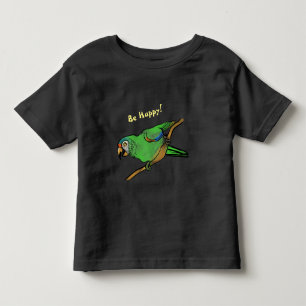 Camiseta Infantil Seja feliz papagaio Toddler T-shirt