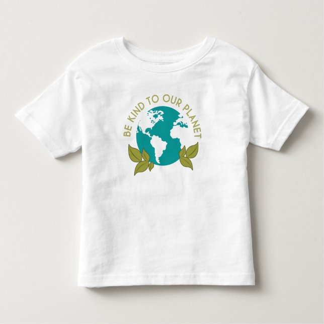Camiseta Infantil Seja gentil com nosso planeta (Frente)