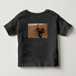 Camiseta Infantil Selfie da Paisagem Marciana Vermelha do Curiosity 