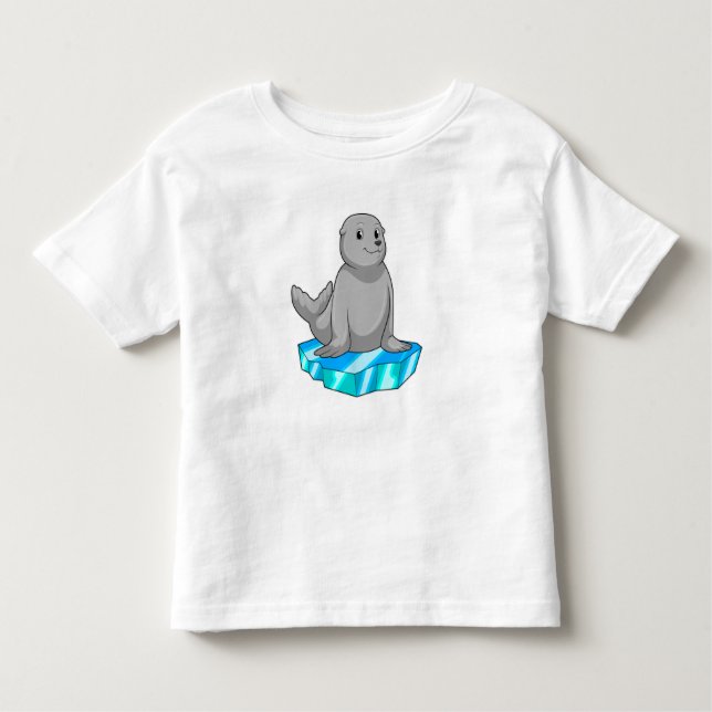 Camiseta Infantil Selo com flutuação de gelo (Frente)