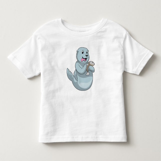 Camiseta Infantil Selo com Peixe (Frente)