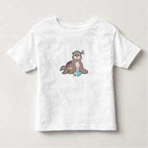 Camiseta Infantil Selo com Peixe