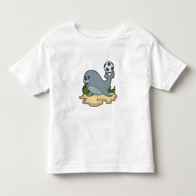 Camiseta Infantil Selo como jogador de futebol (Frente)