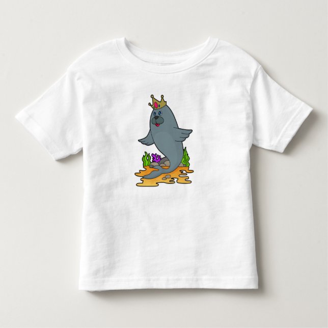 Camiseta Infantil Selo como rei com coroa (Frente)