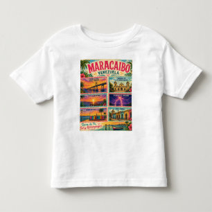 Camiseta Infantil Selo da Venezuela Maracaibo Estado Zulia Tropical