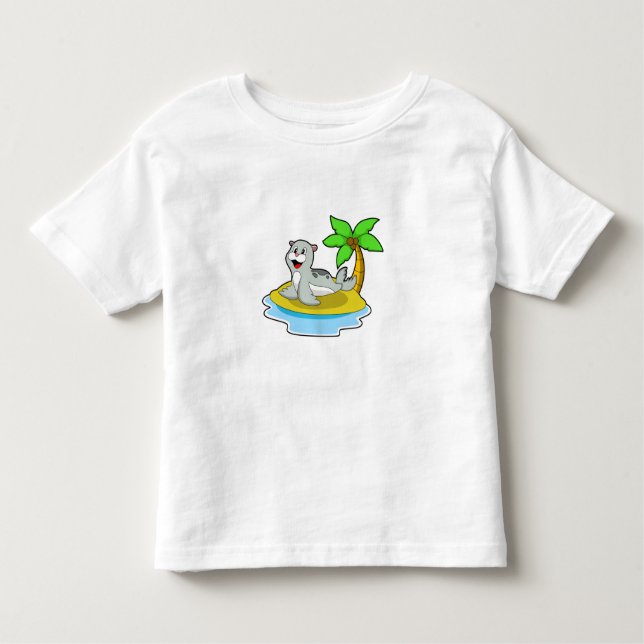 Camiseta Infantil Selo na Ilha (Frente)
