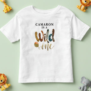Camiseta Infantil Selva de um primeiro aniversario Selvagem Selvagem