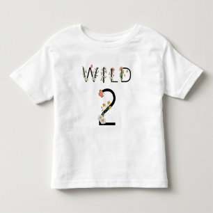 Camiseta Infantil Selvagem a Flores Silvestres 2º Aniversário
