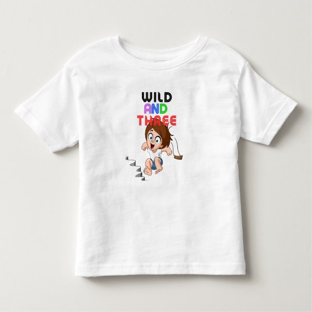 Camiseta Infantil Selvagem e três (Frente)