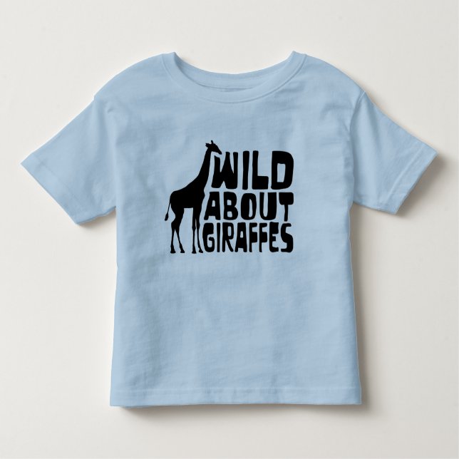 Camiseta Infantil Selvagem sobre girafas (Frente)