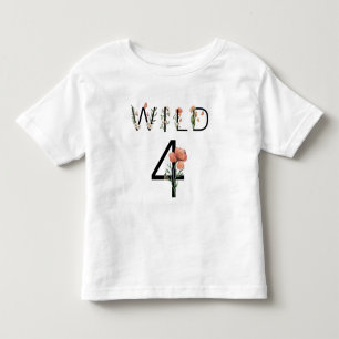 Camiseta Infantil Selvagens 4 Flores Selvagens 4º Aniversário
