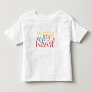 Camiseta Infantil Sempre no meu coração