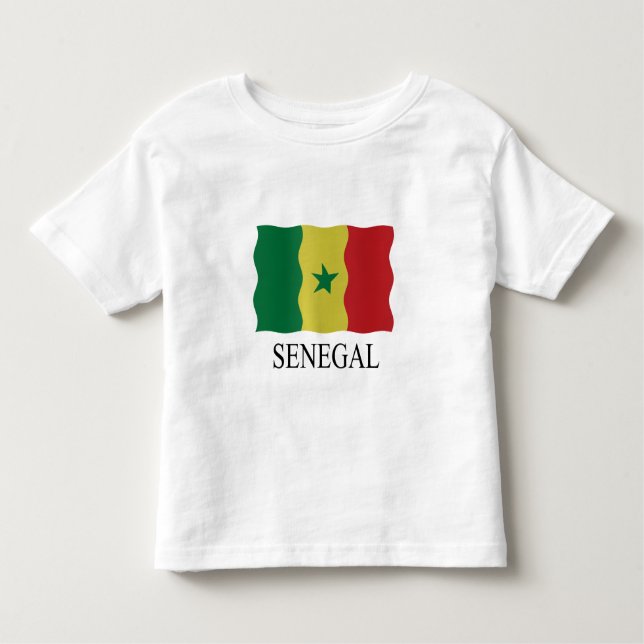 Camiseta Infantil Senegal flag (Frente)