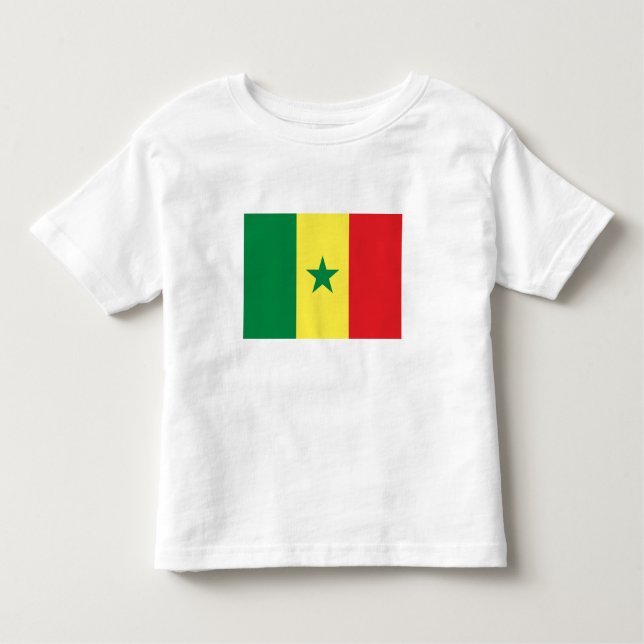 Camiseta Infantil Senegal Flag (Frente)