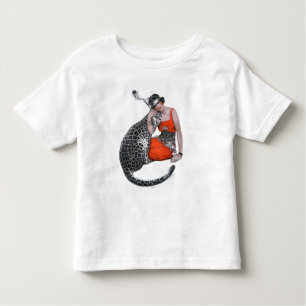 Camiseta Infantil Senhora e leopardo