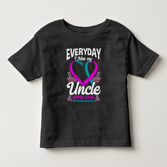 Camiseta Infantil Senhorita Meu Tio Família Prevenção ao Suicídio Se (Frente)