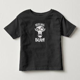 Camiseta Infantil Sentindo Blah Nosferatu Vampiro de Branco