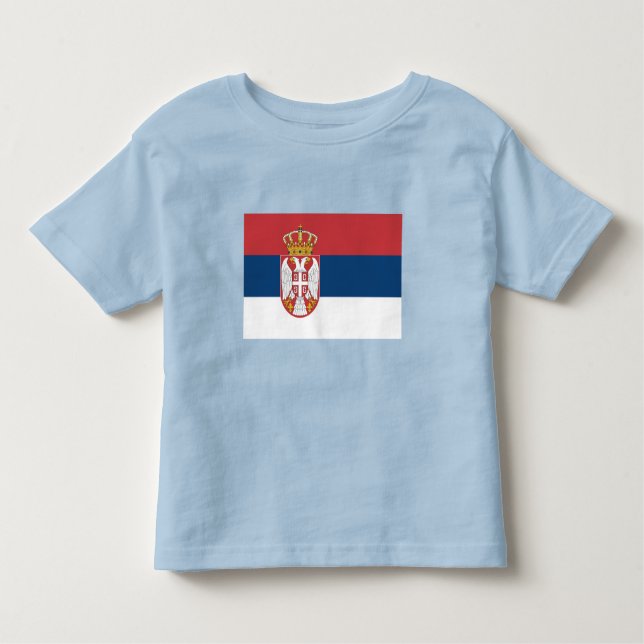 Camiseta Infantil Serbia Flag (Frente)