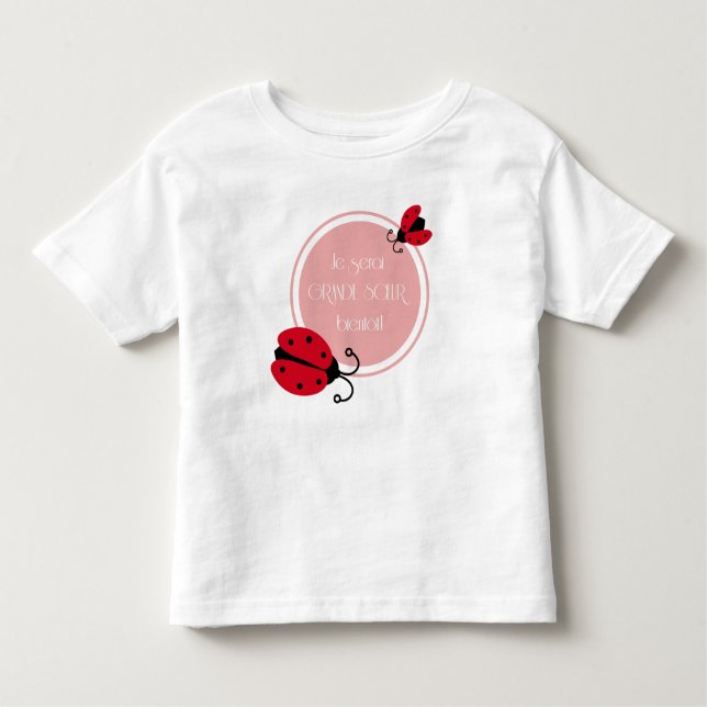 Camiseta Infantil Serei grande irmã cedo (Frente)