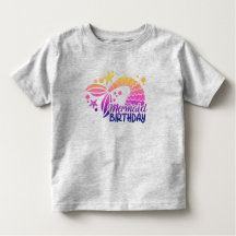 Sereia aniversário Toddler T-shirt