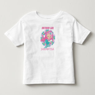Camiseta Infantil Sereia Birthday Girl White