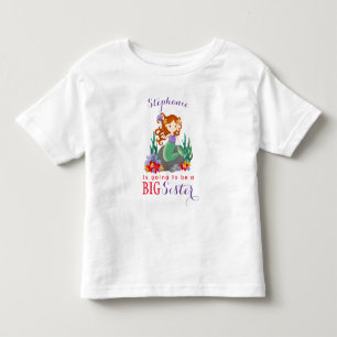 Camiseta Infantil Sereia Bonita Irmã Grande