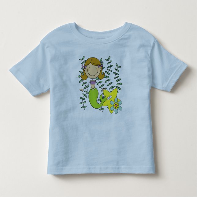 Camiseta Infantil Sereia Brown Haired (Frente)