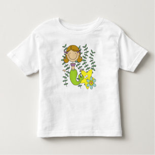 Camiseta Infantil Sereia de cabelo de Brown