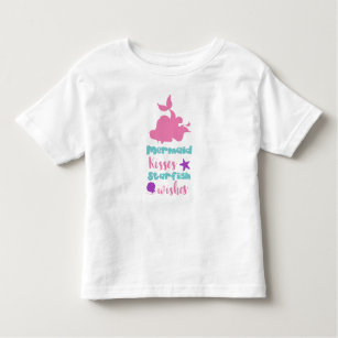 Camiseta Infantil Sereia Kisses Starfish Desejo, Sereia