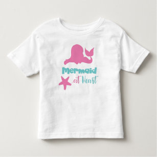 Camiseta Infantil Sereia No Coração, Sereia, Sereia Silhouette