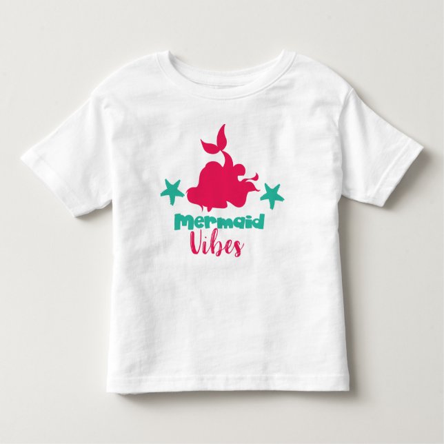Camiseta Infantil Sereia Vibes, Sereia Tail, Sereia Silhouette (Frente)