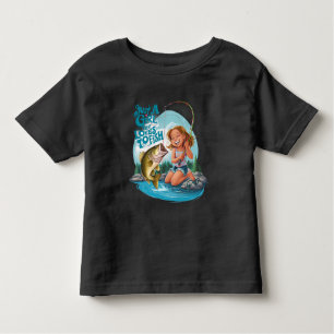 Camiseta Infantil Serenitys pescam numa rocha