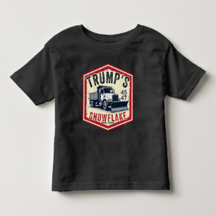 Camiseta Infantil Serviço de Remoção de Flocos de Neve de Trump Nata
