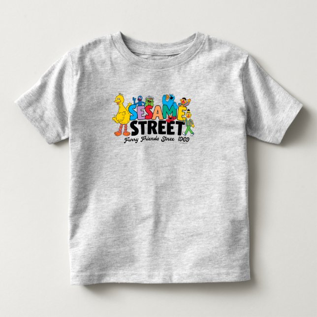 Camiseta Infantil Sesame Street | Amigos Peludos Desde 1969 (Frente)