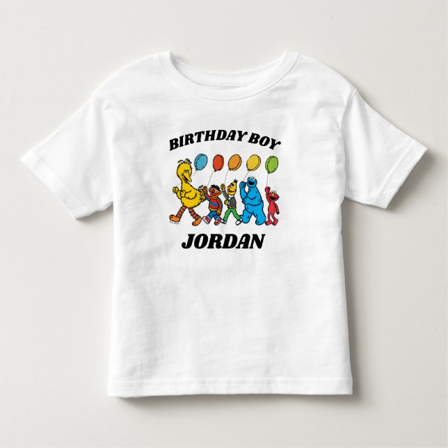 Camiseta Infantil Sésamo Street Pals | Aniversário do Aniversário (Frente)